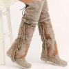 Women’s Fashion Bohemia Knee-length BootsBootsvariantimage2Fashion-Bohemia-Knee-length-Women-Boots-Ethnic-Personality-High-Boots-Tassels-Faux-Suede-Boots-Girl-Flat
