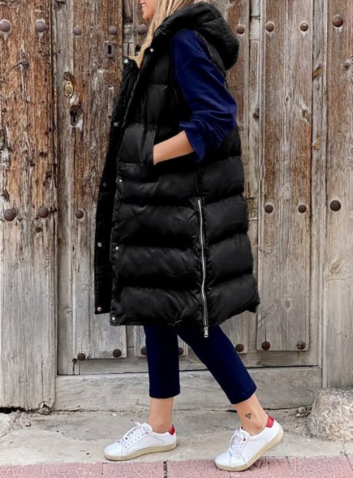 Women’s Casual Casual Sleeveless Vest Padded Waistcoat Coats JacketsTopsvariantimage2Hooded-Parka-Women-Casual-Casual-Sleeveless-Vest-Padded-Waistcoat-Zip-Up-Long-Coat-Outerwear-Fashion-Quilted