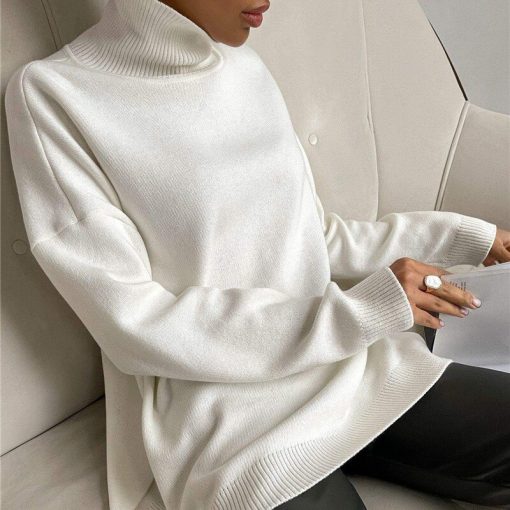 Women’s Oversized Cashmere Split Knitted SweatersTopsvariantimage3Blessyuki-Oversized-Cashmere-Split-Knitted-Sweater-Women-2022-Winter-Basic-Thicken-Warm-Turtleneck-Pullover-Female-Soft