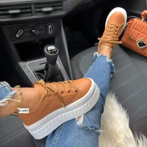Women’s Lace-up Casual SneakersFlatsvariantimage3Ladies-Lace-up-Casual-Women-s-Sneakers-Autumn-Winter-2022-Zapatillas-Mujer-Trainers-Leisure-of-Female