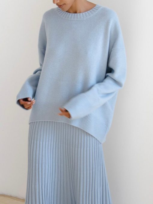 Women’s Fashion Casual Loose SweatersTopsvariantimage6Light-Blue-Oversized-Sweaters-For-Women-Fashion-2022-Green-Loose-Sweater-Casual-Autumn-Pullovers-For-Winter
