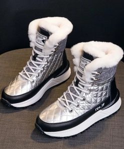 Female Winter Keep Warm Women Boots Keep Warm Waterproof Snow Boots Internal Increase Boots Thigh High Flat Boots