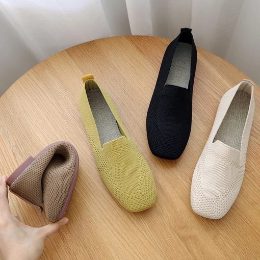 Women’s New Mesh Ballet Flat Loafers2022 Spring New Mesh Ballet Flats Women Square Toe Daily Loafers Breathable Flats Driving Shoes Sneakers.jpg Q90.jpg
