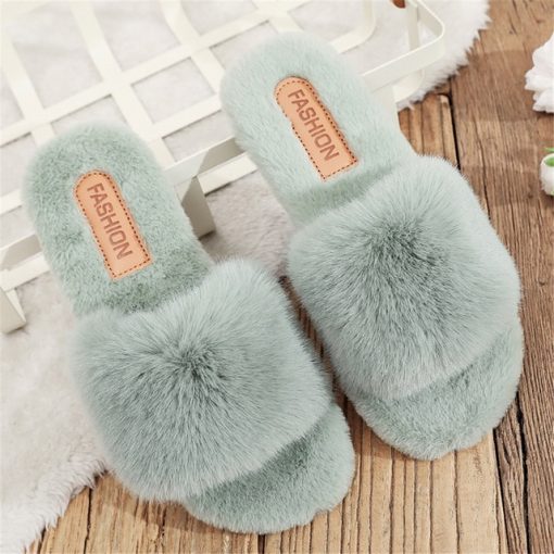2022 Winter Women Furry Slippers Soft Plush Faux Fur Floor Shoes Indoor Ladies Warm Home Slippers.jpg 640x640