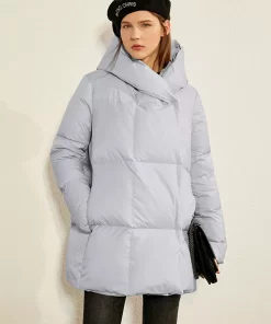 AMII Minimalism 2022 Winter New Lightweight Hooded Down Coats White Duck Down Jacket Women Warm Fashion.jpg 3