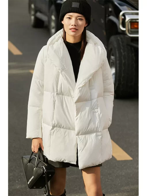 AMII Minimalism 2022 Winter New Lightweight Hooded Down Coats White Duck Down Jacket Women Warm Fashion.jpg
