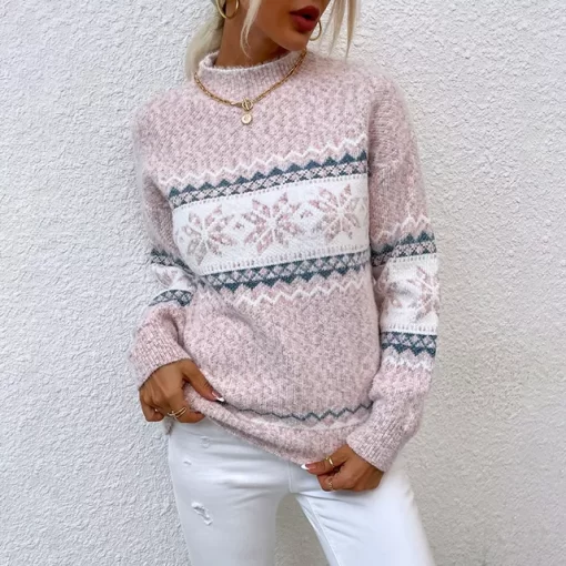 Christmas Turtleneck Snowflake Knit Loose Women Sweater Winter Fashion Warm Pullover Sweaters Casual Lady Chic All.jpg 640x640.jpg 1