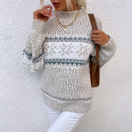 Christmas Turtleneck Snowflake Knit Loose Women Sweater Winter Fashion Warm Pullover Sweaters Casual Lady Chic All.jpg 640x640.jpg 3