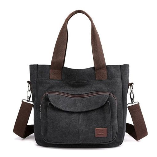 Fashion Large Capacity Casual Totes Bag High Qaulity Canvas Shoulder Crossbody Bags for Women 2022 Classic Female Travel Handbag