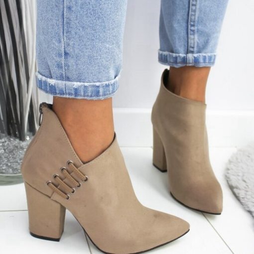 Fashion Women Shoes Ankle Sexy Boots Short Boots High-heel Fashion Pointed Europe Shoes Plus Size