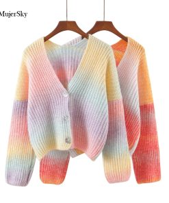 Women’s Knitted Tie Dye Multi-Color SweatersHd63b7dc87afa48c4853f048dabc9a22fp