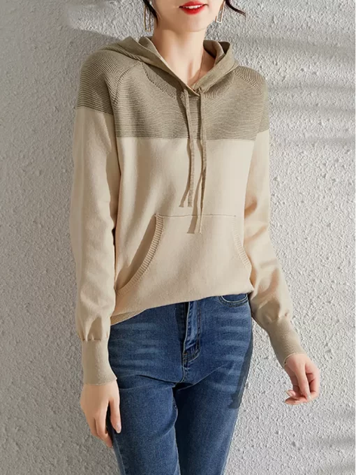 Ladies Autumn Winter Hooded Knitted Loose Sweater Women Pullover Tops Long Sleeve O Neck Casual Streetwear.jpg