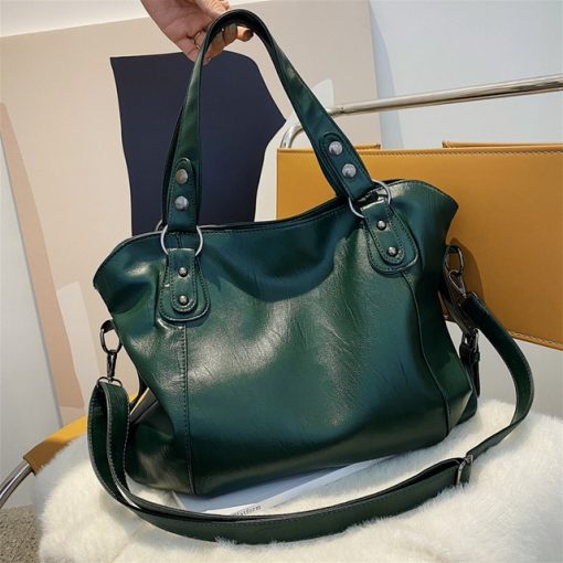 Large Black Women's Shoulder Bags Big Size Casual Tote Bag Quality Pu Leather Hobos Crossbody Bag Female Travel Shopper Handbag