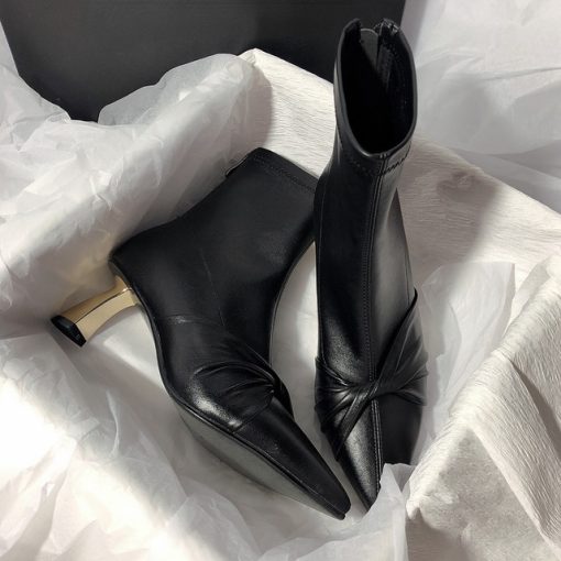 Modern Boots Patent Leather Designer Brand Luxury 2022 New Winter Ankel Boots Bow Wedding Party Dress Gladiator Women Shoes