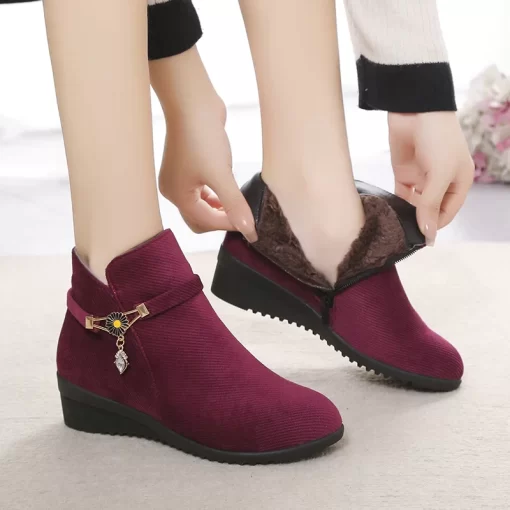 New Round Toe Buckle Boots for Women Sexy Ankle Boots Heels Fashion Warm Winter Spring Autumn.jpg Q90.jpg