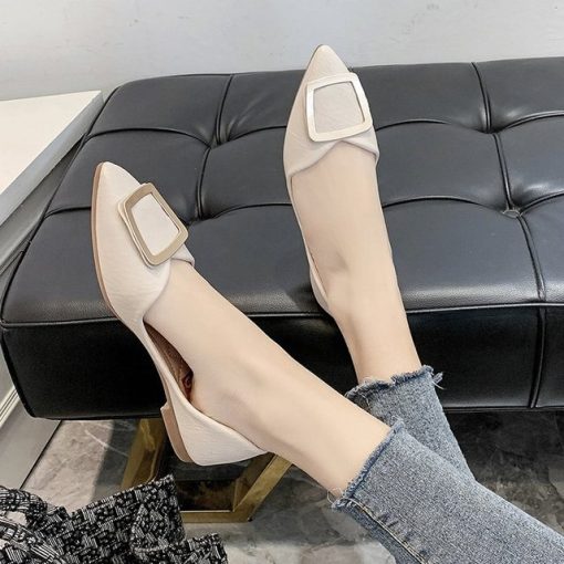 Women’s Pointed Toe Comfortable Leather LoafersPointed Toe Woman Flats Slip on Shoes for Women Leather Casual Shoes 2021 Fashion Women Loafers.jpg 640x640 1