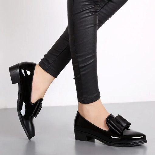 Women’s Bow Knot Patent Leather LoafersFlatsSpring-Flats-Women-Shoes-Bowtie-Loafers-Patent-Leather-Women-s-Low-Heels-Slip-On-Footwear-Female.jpg_Q90.jpg_-2