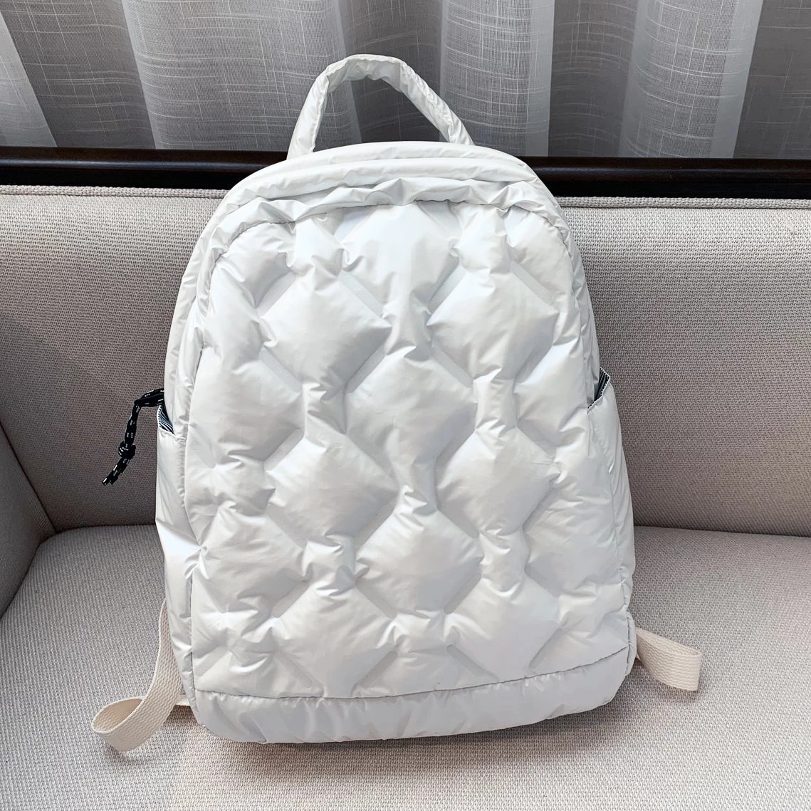 Ultralight Winter Warm Space Down Backpack Women School Backpack Bags for Girls Fashion Trend Lightweight Cotton Travel Bags