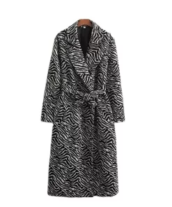 XNWMNZ Fashion Zebra stripe print winter long coat women with belt Double breasted thick warm soft.jpg 640x640.jpg
