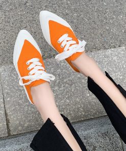 Women’s New Fashion Canvas Running Shoes Loafersmain image02022 New Women Canvas Sport Casual Shoes Spring Flats Sneakers Running Shoes Ladies Shoes Loafers Pointed