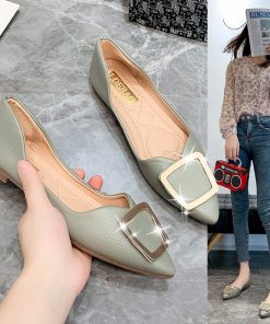 Women’s Pointed Toe Comfortable Leather Loafersmain image0Pointed Toe Woman Flats Slip on Shoes for Women Leather Casual Shoes 2021 Fashion Women Loafers