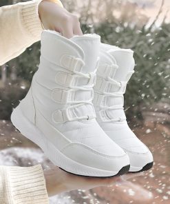 AUTO-DRAFTmain image0TUINANLE Boots Women High Quality Microfiber Soft Rubber Womens Designer Boots Short Plush Combat Boots for