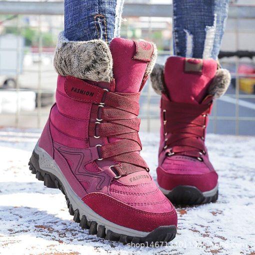 Women’smain image1Valstone Winter Women s Snow boots Warm Mid calf Shoes for Cold weather outdoor plush shoes