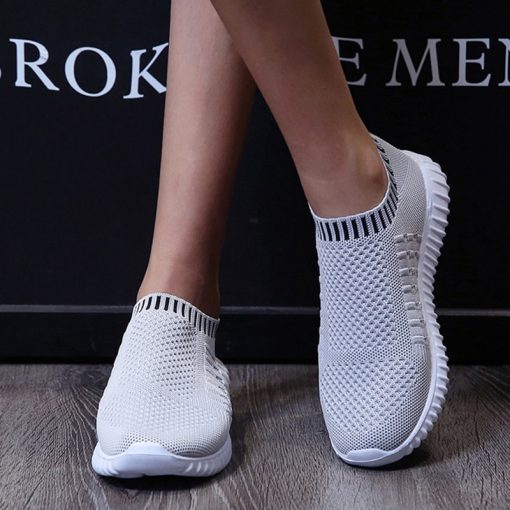 Women’s Comfortable Running Breathable Mesh Sneakersmain image2Rimocy Breathable Mesh Sneakers Women 2022 Summer Slip on Soft Bottom Running Shoes Woman Plus Size