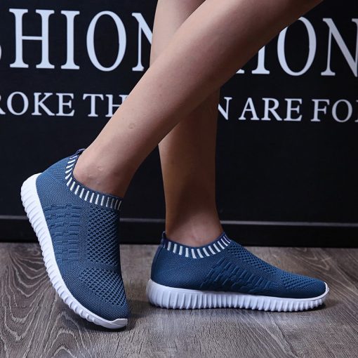 Women’s Comfortable Running Breathable Mesh Sneakersmain image3Rimocy Breathable Mesh Sneakers Women 2022 Summer Slip on Soft Bottom Running Shoes Woman Plus Size