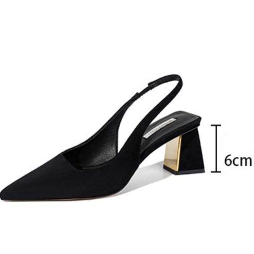 Women’s Hot Sale Black High Heel Sandalsmain image5Women Pumps Hot Sale Black High Heels Shoes Sandals Summer 2022 New Party Sexy Thick Mules
