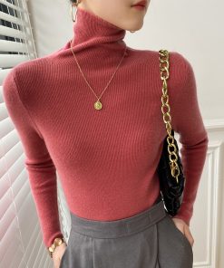 main image02021 Autumn Winter Women Sweater Turtleneck Cashmere Sweater Women Knitted Pullover Fashion Keep Warm New Long