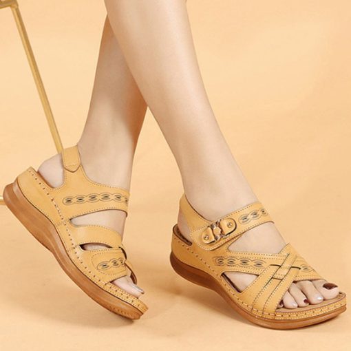 main image02022 Beach Sandals Women Summer Shoes Thick Sole Women Wedges Sandals Ladies Summer Holiday Shoes Big