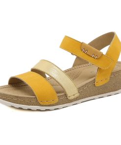 main image02022 Summer Shoes Women Beach Sandals Thick Sole Ladies Summer Holiday Shoes Women Sandals Black Yellow