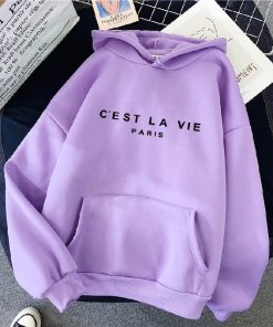 main image02022 letter print new hooded sweater women s spring long sleeved lazy style loose hooded top