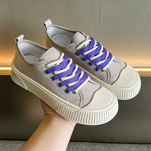 Canvas Shoes for Women 2022 Autumn Women's Casual Shoes Retro Low-top Sneakers women's Round Toe Cross Strap Casual Flat Shoes