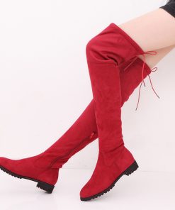 main image0Korean Style Women s Boots Over The Knee Suede Thigh High Long Boots Winter Shoe For
