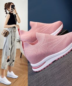 main image0New Women Platform Sneakers Spring Fashion Women Vulcanize Shoes Lace up Mesh Breathable Women Casual Shoes