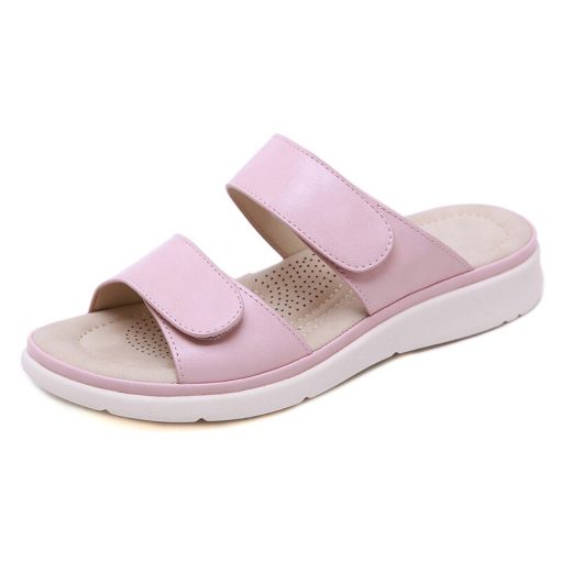 main image0Summer Shoes Women Sandals Soft Flat Women Beach Sandals Summer Ladies Shoes Pink Black A2123