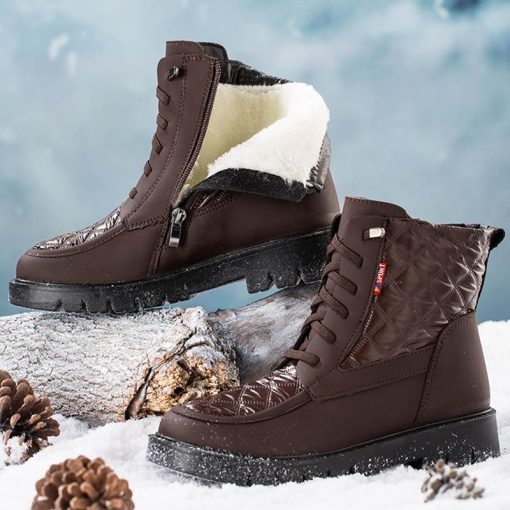 main image0Women Boots Waterproof Snow Boots For Winter Shoes Women Heels Ankle Boots Winter Platform Botas Mujer