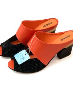 main image0Women Sandals Square Heel 2022 Summer Shoes Woman Fashion Slides Cut out Open Toe Slip On