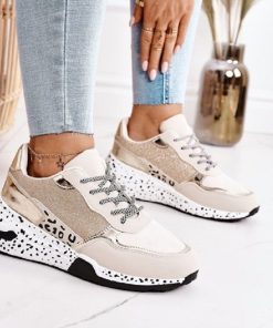main image0Women Sneakers 2022 Leopard Print Lace Up Women s Vulcanize Shoes Platform Sports Ladies Sneakers Breathable