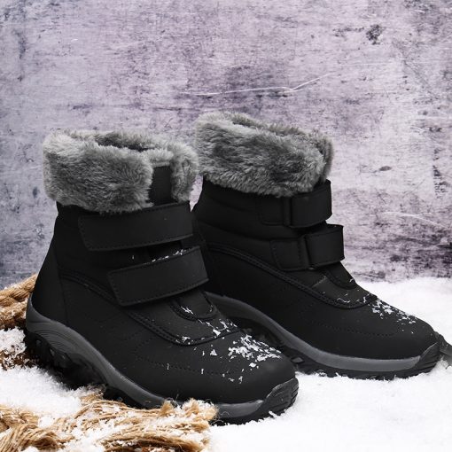 main image1Nine o clock Winter Woman s Stylish Snow Boots High top Warm Lined Anti skid Shoes