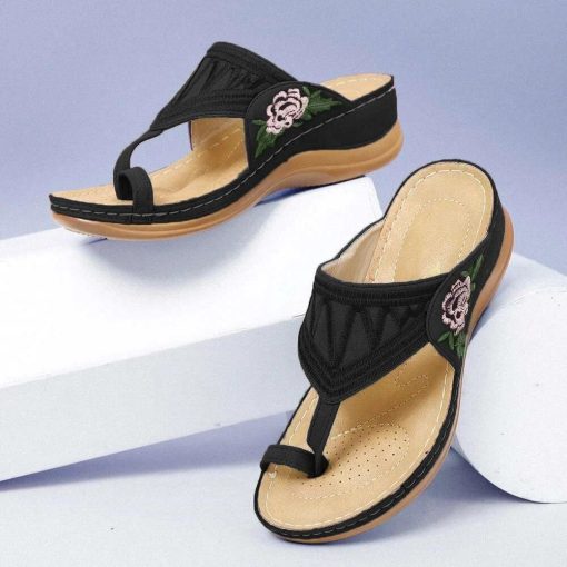 main image1Women Platform Sandals Beach Casual Wedges Flip Flops Premium Orthopedic Open Toe Big Toe Anti slip
