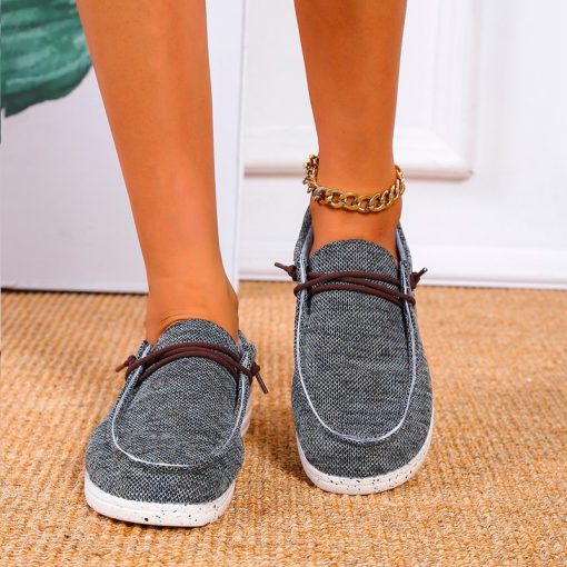 main image22021 New Women Shoes Sneakers Knitted Mesh Dude Flats Large Size Ladies Slip on Mujer Zapatill