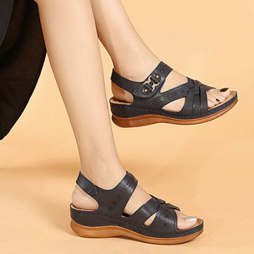 main image22022 Beach Sandals Women Summer Shoes Thick Sole Women Wedges Sandals Ladies Summer Holiday Shoes Big