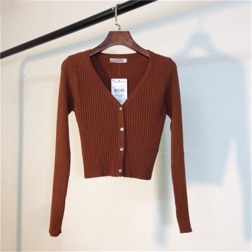 main image2Neploe Spring Newly Patchwork Women Cardigans 2022 Fashion Slim Ladies Knitted Sweater Long Sleeve Buttons Sweater