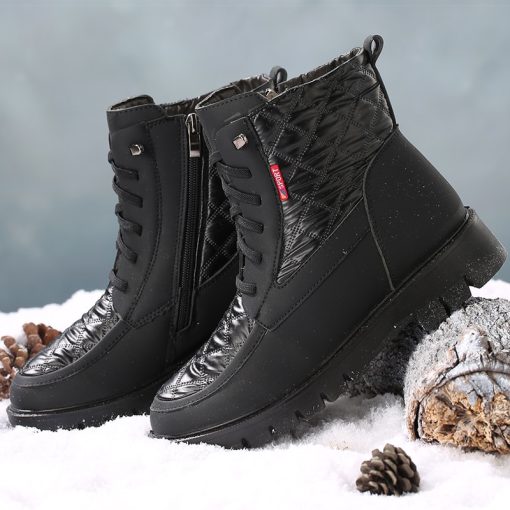 main image2Women Boots Waterproof Snow Boots For Winter Shoes Women Heels Ankle Boots Winter Platform Botas Mujer