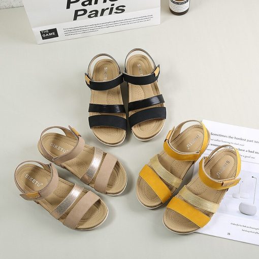 main image32022 Summer Shoes Women Beach Sandals Thick Sole Ladies Summer Holiday Shoes Women Sandals Black Yellow