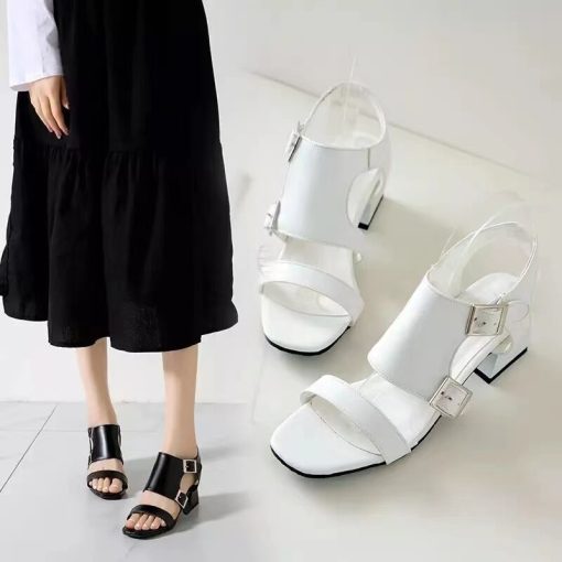 main image3Plus Size 36 43 Women Shoes 2022 Summer New Fashion Open Toe Modern Roma Sandals Med