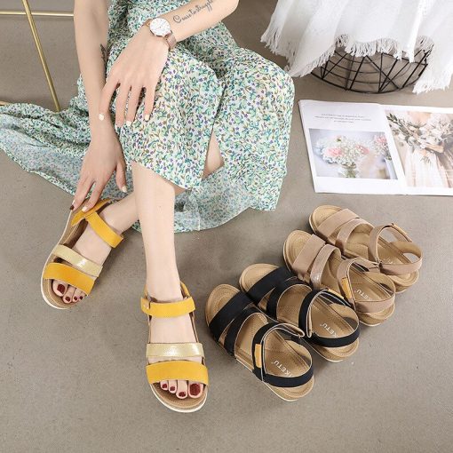main image42022 Summer Shoes Women Beach Sandals Thick Sole Ladies Summer Holiday Shoes Women Sandals Black Yellow